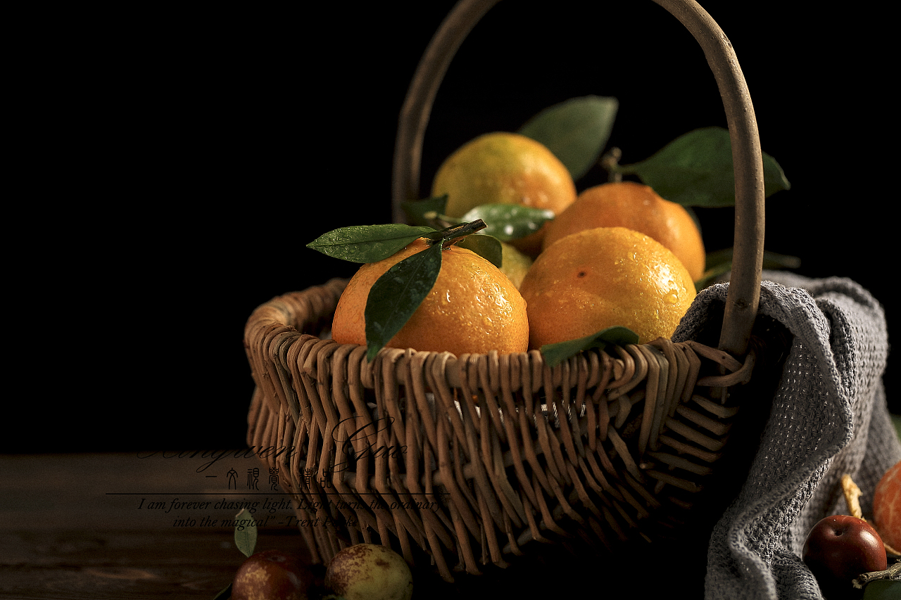 橘子靜物拍攝 光影之間的藝術表達